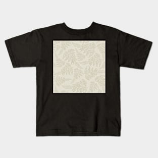 Silver fern on cream Kids T-Shirt